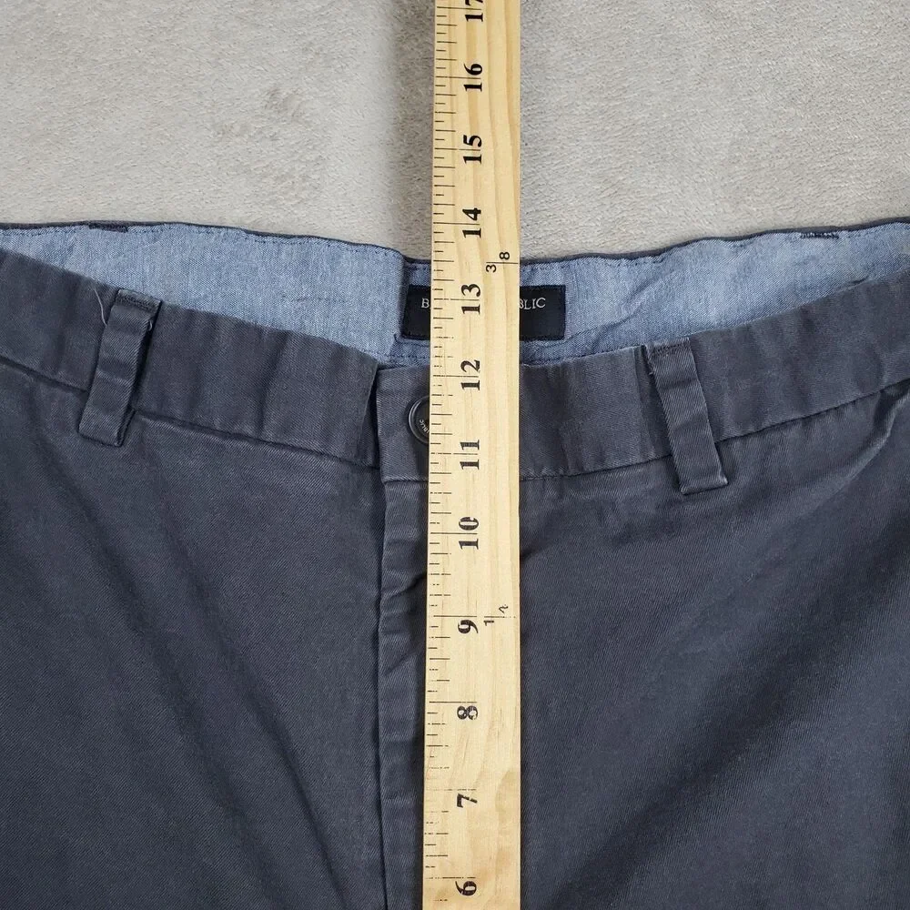 Banana Republic Aiden Chino Pants Mens 38x30 Gray Classic Fit Stretch Casual